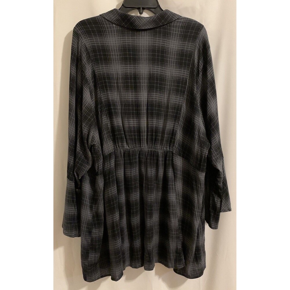 Torrid Womens Size 4 Top Plaid Fit And Flair Button Front New With Tags 4x - Picture 2 of 7